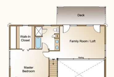 a second floor with master bedroom with walk-in closet and bath