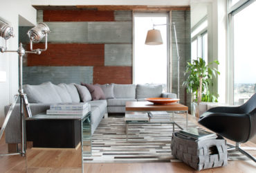 accent wall from corrugated metal