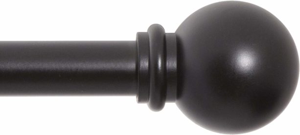 Kennel Chelsea standard decorative black curtain rod
