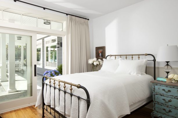 a curtain rod that is longer than the sliding glass door frame