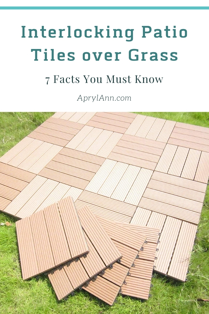 Interlocking Patio Tiles Over Grass