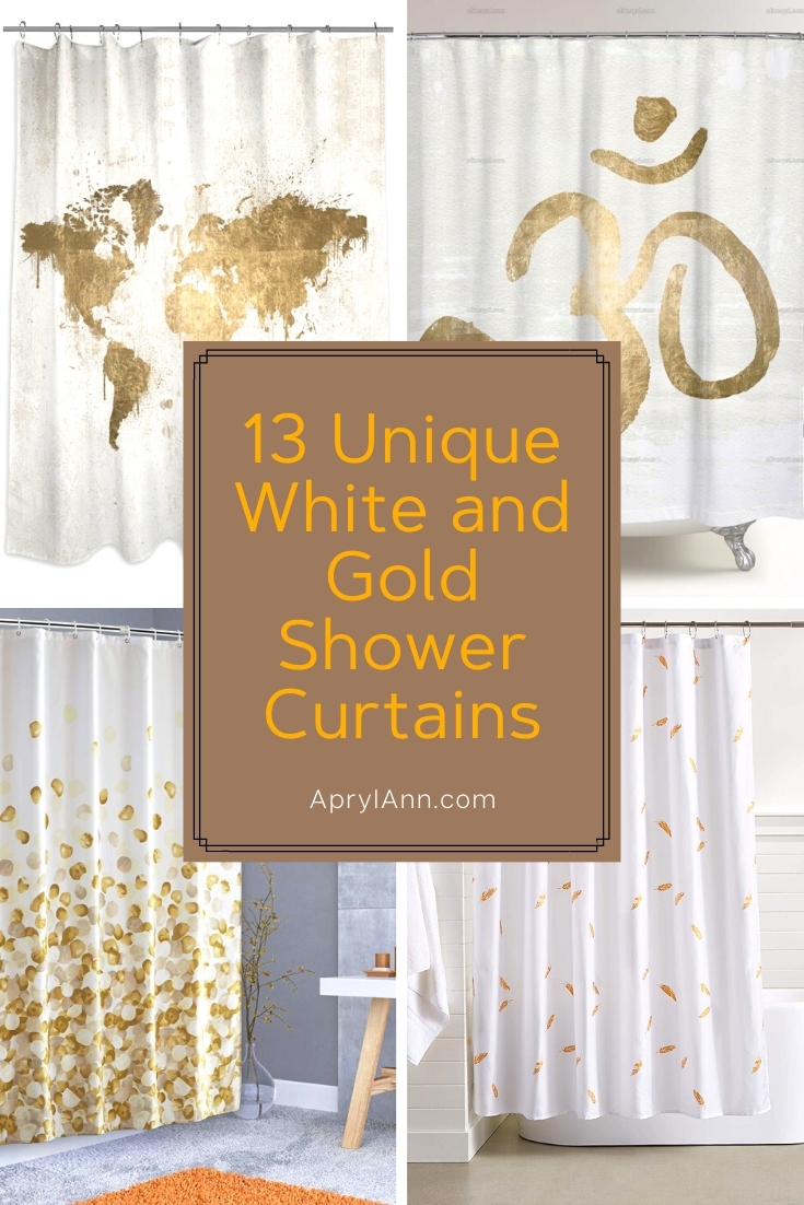 White And Gold Shower Curtains White And Gold Shower Curtains
