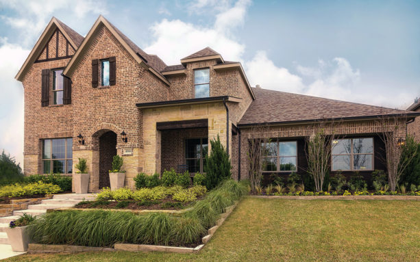 brown shutters for brown brick house