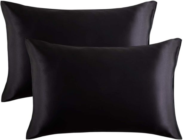 Bedsure black satin pillowcases