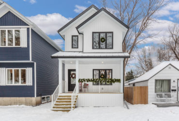 black rake board for additional detailing of a white house and black trim combo