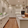 elegant white shaker floor to ceiling cabinets in benjamin moore dove white