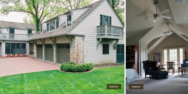 a bonus apartment above a carriage house garage