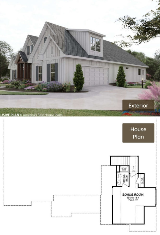 a bonus room above a craftsman garage as a guest bedroom