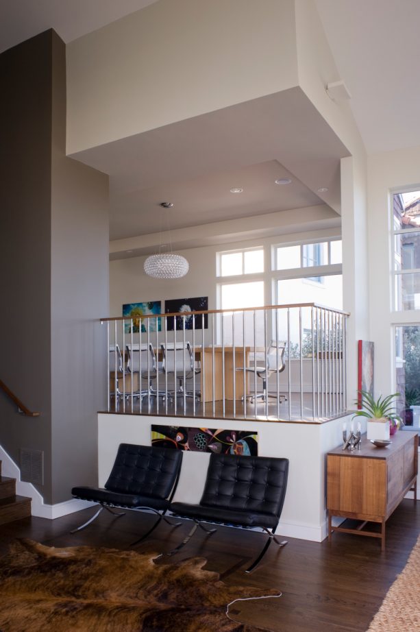 traditional split level house with a touch of modern interior