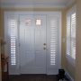custom made plantation shutters as a window treatment for sidelight