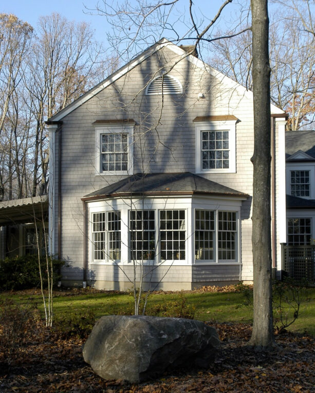 extra large three pairs of bay window exterior